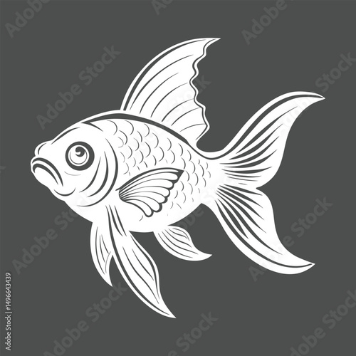 238 Vactor Goldfish jumping Freedom, Goldfish out of water Chinese Carp silhouette Salmon Fish ster cat fish needle fish 