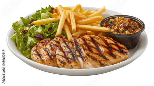 Wallpaper Mural Plate of grilled chicken & sides. PNG image, transparent background Torontodigital.ca