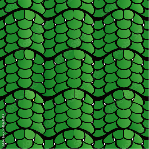 Seamless crocodile skin vector pattern. Reptile leather texture design with detailed scale background for fashion, textile