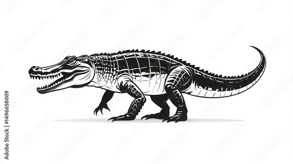 Naklejka premium crocodile vector illustration
