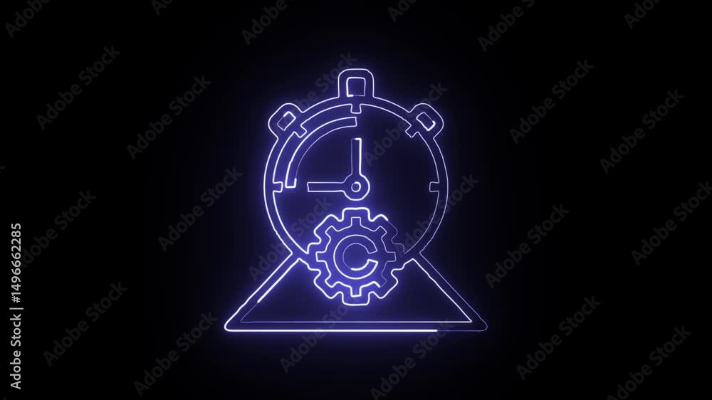 glowing neon estimation calculator icon, isolated, black background, hd motion graphic animation glowing neon estimation calculator icon, isolated, black background, hd motion graphic animation