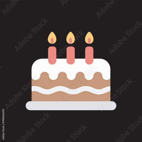 birthday cake with candles