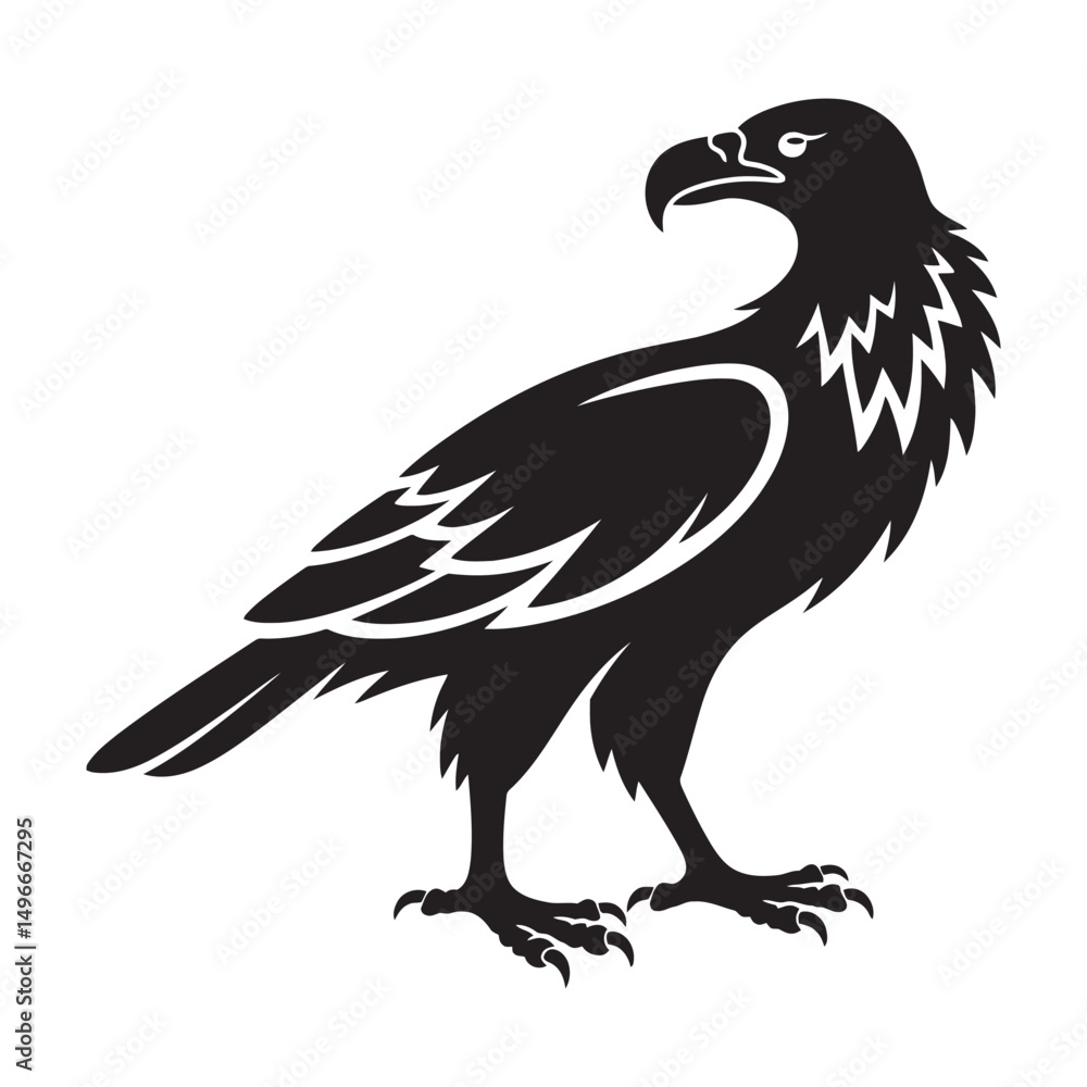 Fototapeta premium A striking image capturing the bold silhouette of an eagle