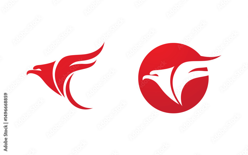 Eagle hawk wing icon Template logo design v.31 Eagle hawk wing icon Template logo design v.31