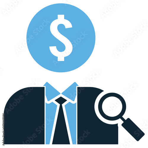 Know your customer icon vector for ID verification, client profile, and anti-fraud finance tools. Ideal for fintech onboarding, compliance checks, and secure identity apps.