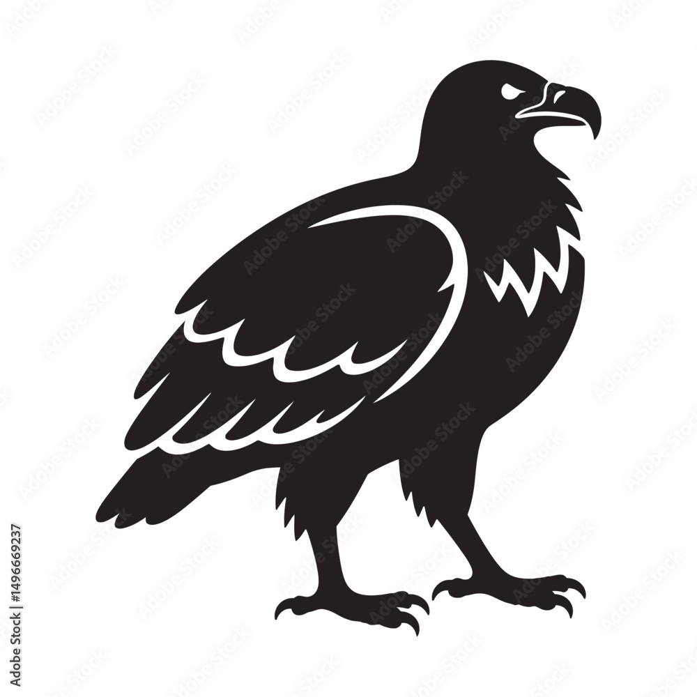 Fototapeta premium A striking image capturing the bold silhouette of an eagle