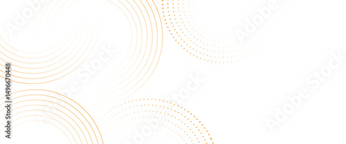 Vector circle white and gold technology pattern background.