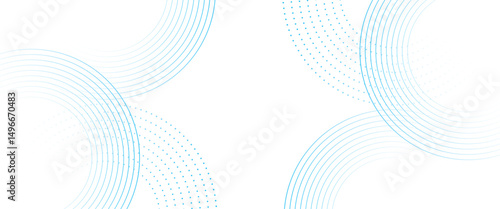 Vector circle white and blue technology pattern background.