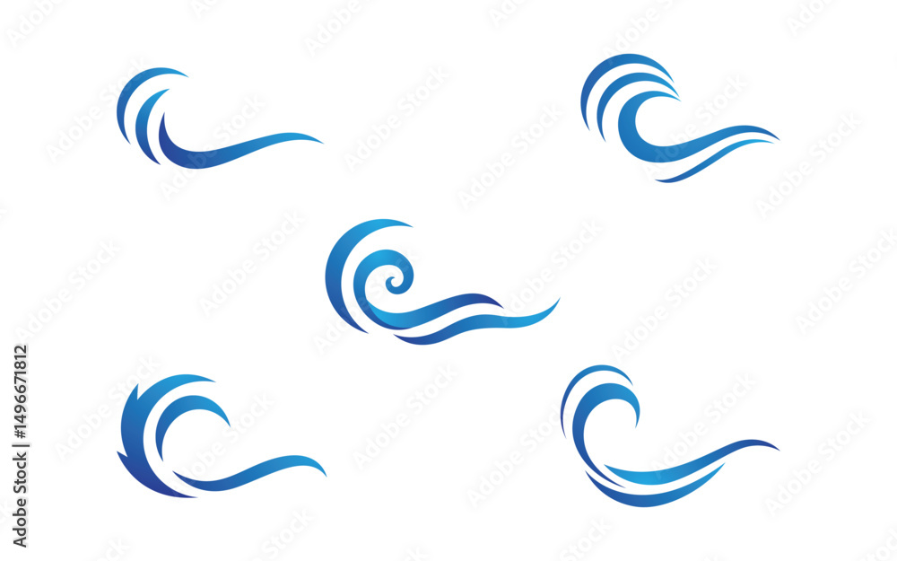 Water wave liquid vector Logo illustration design V1.157 Water wave liquid vector Logo illustration design V1.157