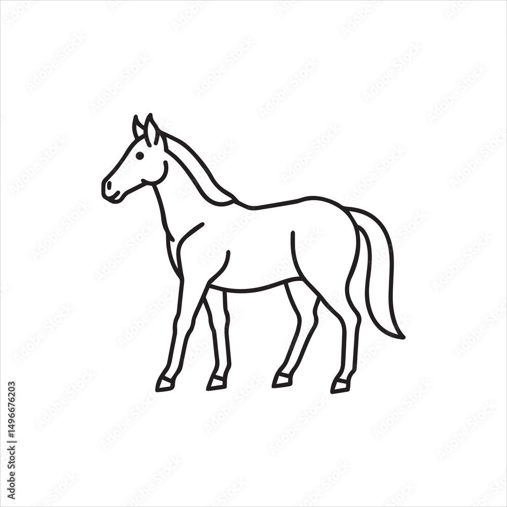 horse line art vector horse line art vector