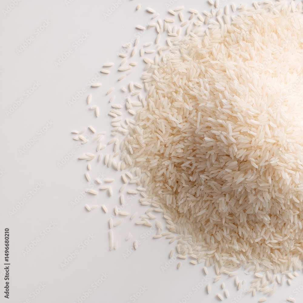 Pile of uncooked white rice Pile of uncooked white rice