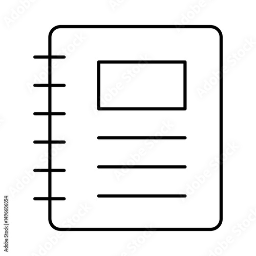 Notebook Line Icon Editable Stroke. Education, Study, Library, Reading, Science, Student, Graduation, Bookstore Icons Vector Illustration