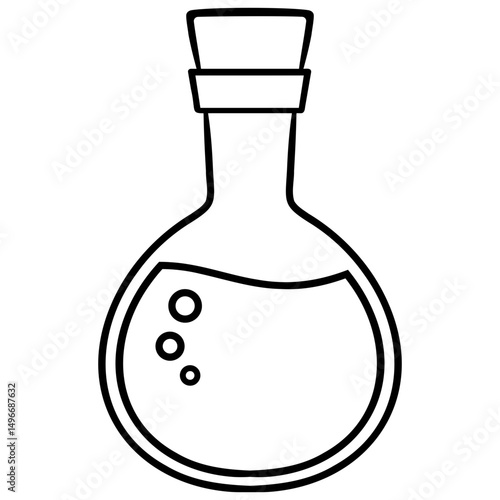 flask chemical experiment vector icon