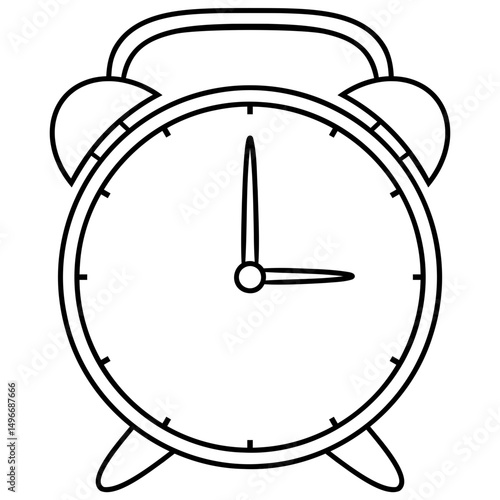 alarm clock vector icon illustration