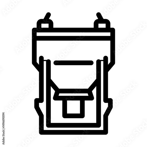 bucket cement line icon vector illustration