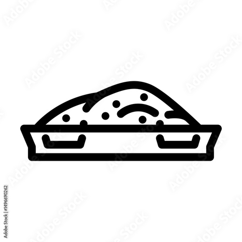 powder cement line icon vector illustration