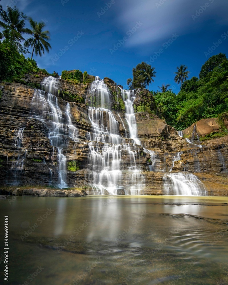 Obraz premium The natural beauty of Cigangsa waterfall.