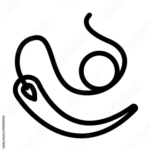 surgical needle thread surgeon line icon vector illustration
