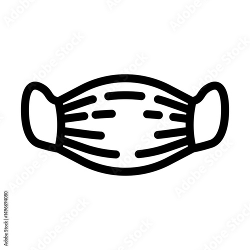 surgical mask surgeon line icon vector illustration