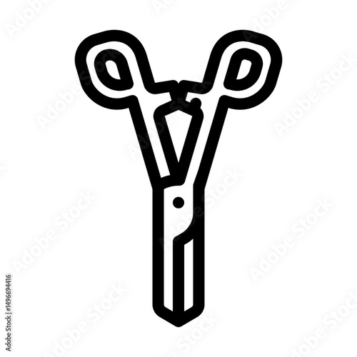 hemostats surgeon line icon vector illustration