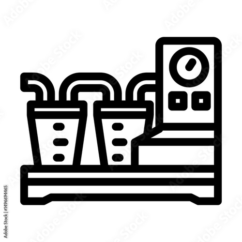 suction device surgeon line icon vector illustration