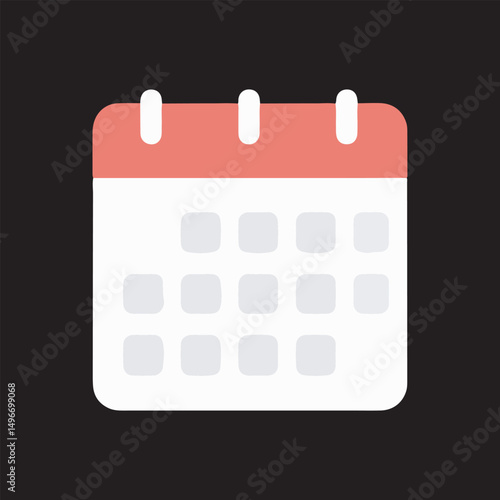 desktop calendar icon vector