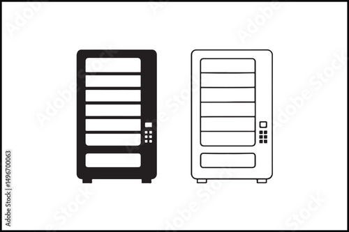Vending Machine Minimalist Line Art