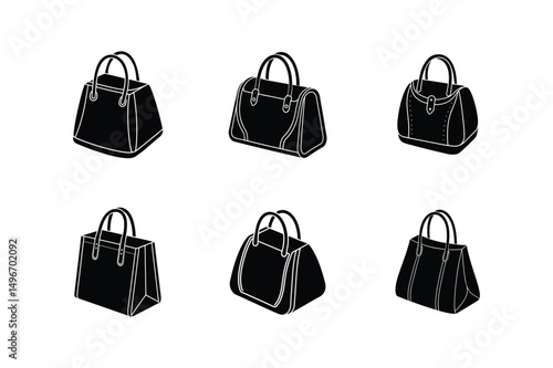 bag icon silhouette vector illustration