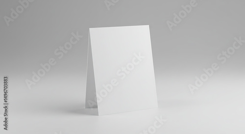 Blank White Table Tent Mockup:  A-Frame Card Template  Presentation