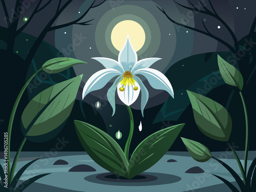  ghost orchid blooming   
