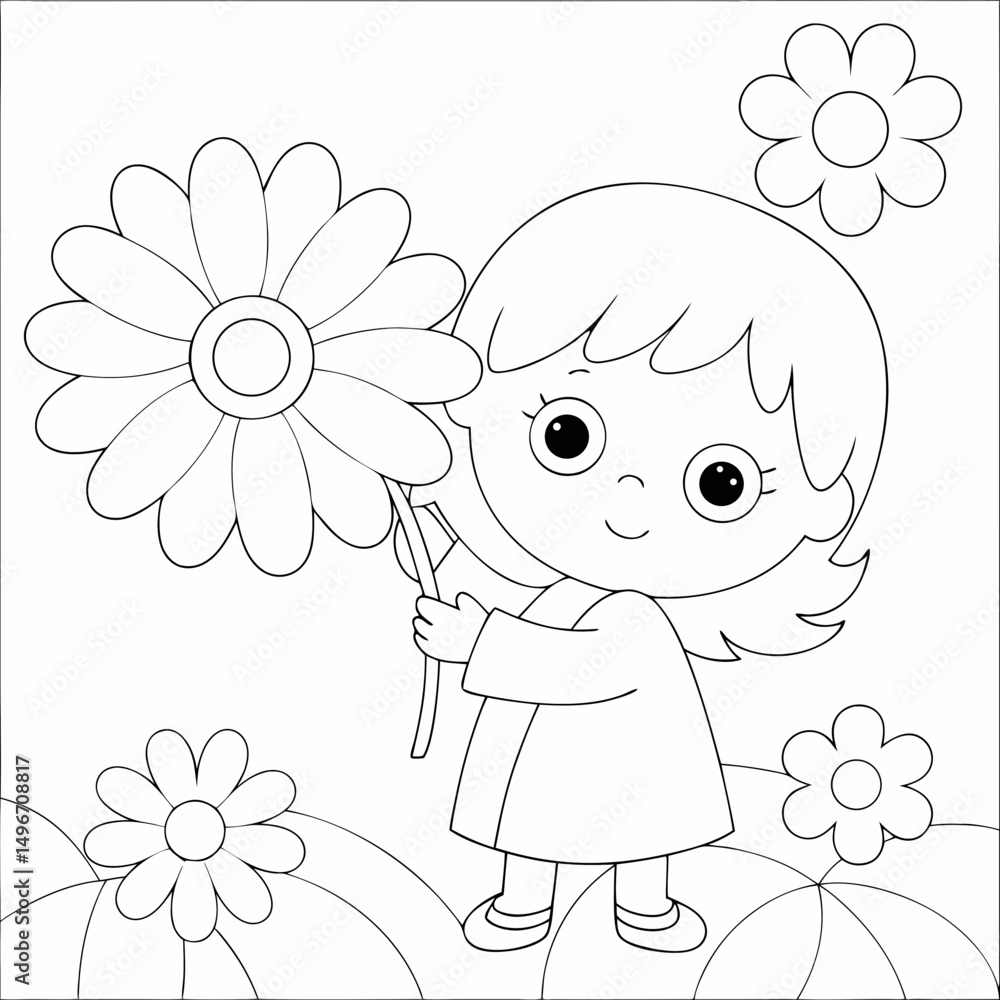 Fototapeta premium Vector Illustration and Coloring Book Style 