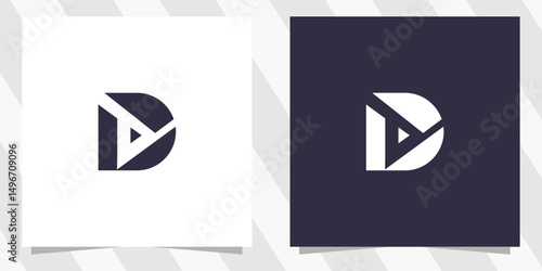 letter d logo design vector