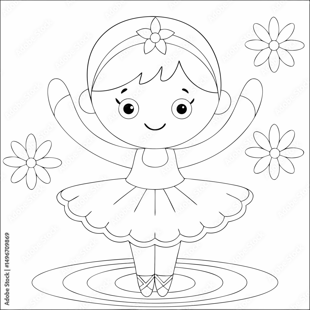 Fototapeta premium Vector Illustration and Coloring Book Style