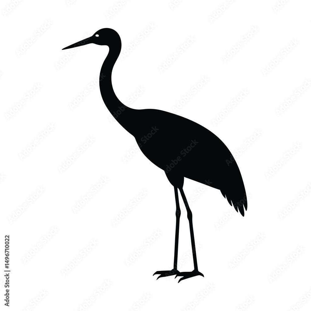 Obraz premium Silhouette of a Crane