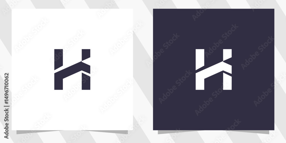 Obraz premium letter h logo design vector