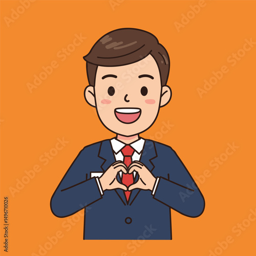 Male character icon for encouragement