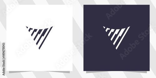 letter v logo design vector