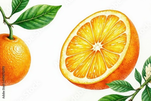 Watercolor citrus spiral Orange peel, botanical illustration Perfect for textiles , graphic, fabric