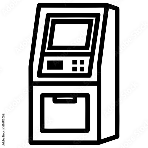 vector illustration of atm machine