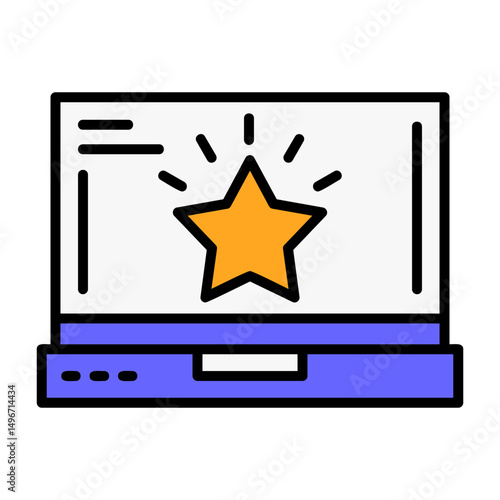 Success Laptop Interface Filled Icon
