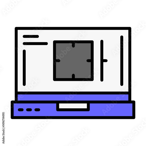 Camera Laptop Interface Filled Icon