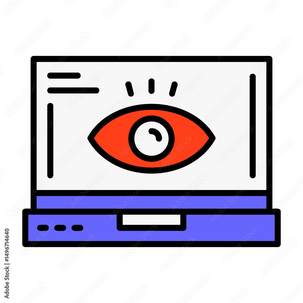 Fototapeta premium View Laptop Interface Filled Icon