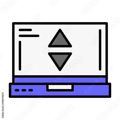 Sort Laptop Interface Filled Icon
