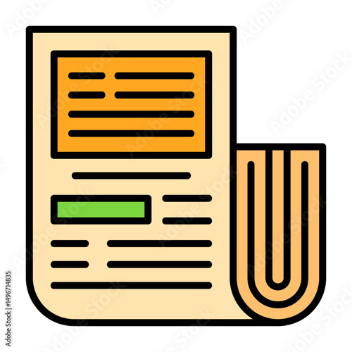 Newspaper Filled Style Icon