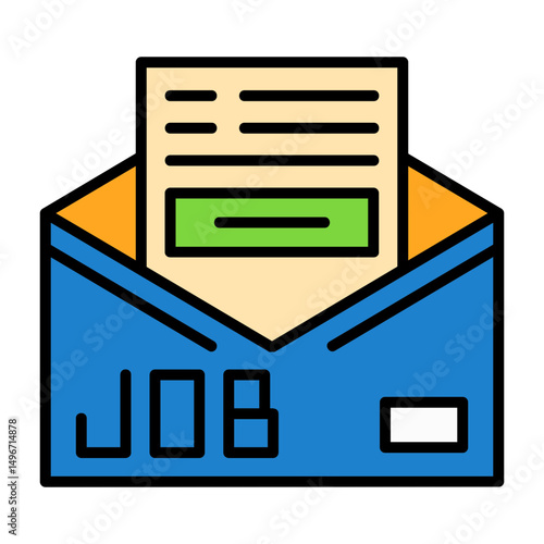 Offer Letter Filled Style Icon