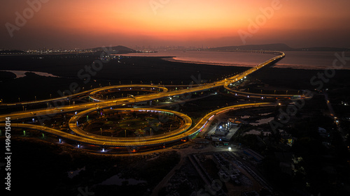 Quadro su tela India's longest sea bridge: Trans-Harbour Sea Link