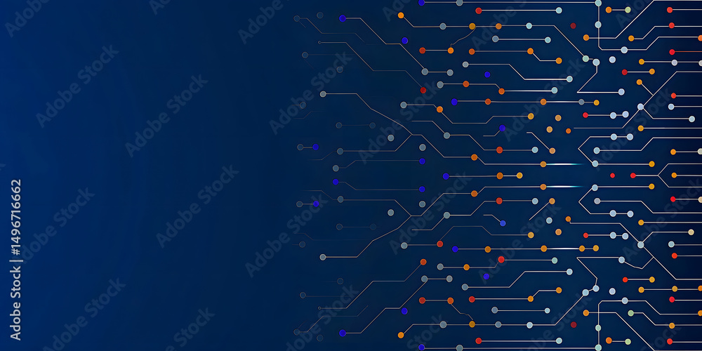 Fototapeta premium Abstract cryptocurrency digital blockchain background. Big data design.