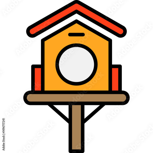 Birdhouse Vector Filled Style Icon