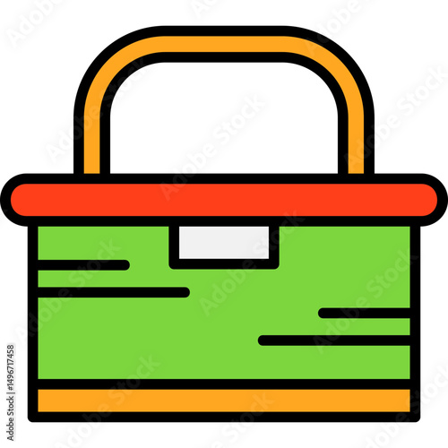 Lunchbox Vector Filled Style Icon