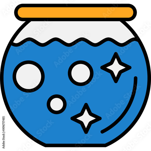 Fishbowl Vector Filled Style Icon